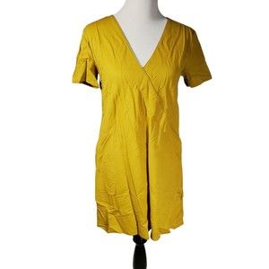 ZARA WB Collection Women's size Medium Mustard Yellow Dress - Gently Used